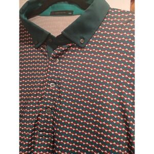 Greyson Men's XXL Golf Polo Short Sleeve Geometric  Red  Green Polyester